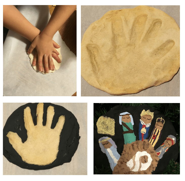 DIY handprint nativity