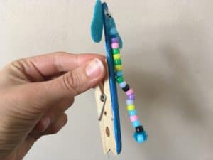 popsicle stick and clothespin elephant craft